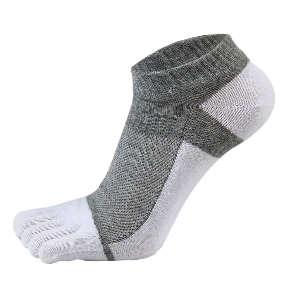 Mesh Colorful Comfortable Anti Friction Pure Cotton Shaping Socks Men's Socks Five Finger Socks Ankle Socks No Show Ankle Socks