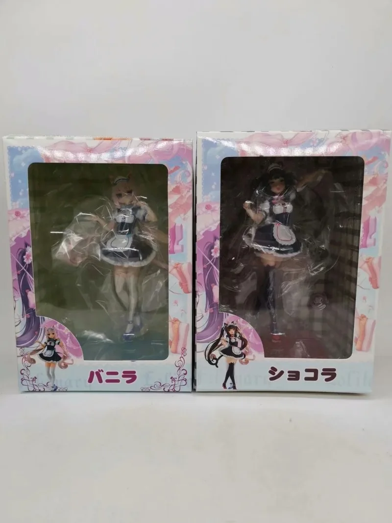Long Haired Cute Stockings Girl Nekopara Chocola Vanilla Pvc Action Figures Anime Figure Model Toys Collection Doll Gift