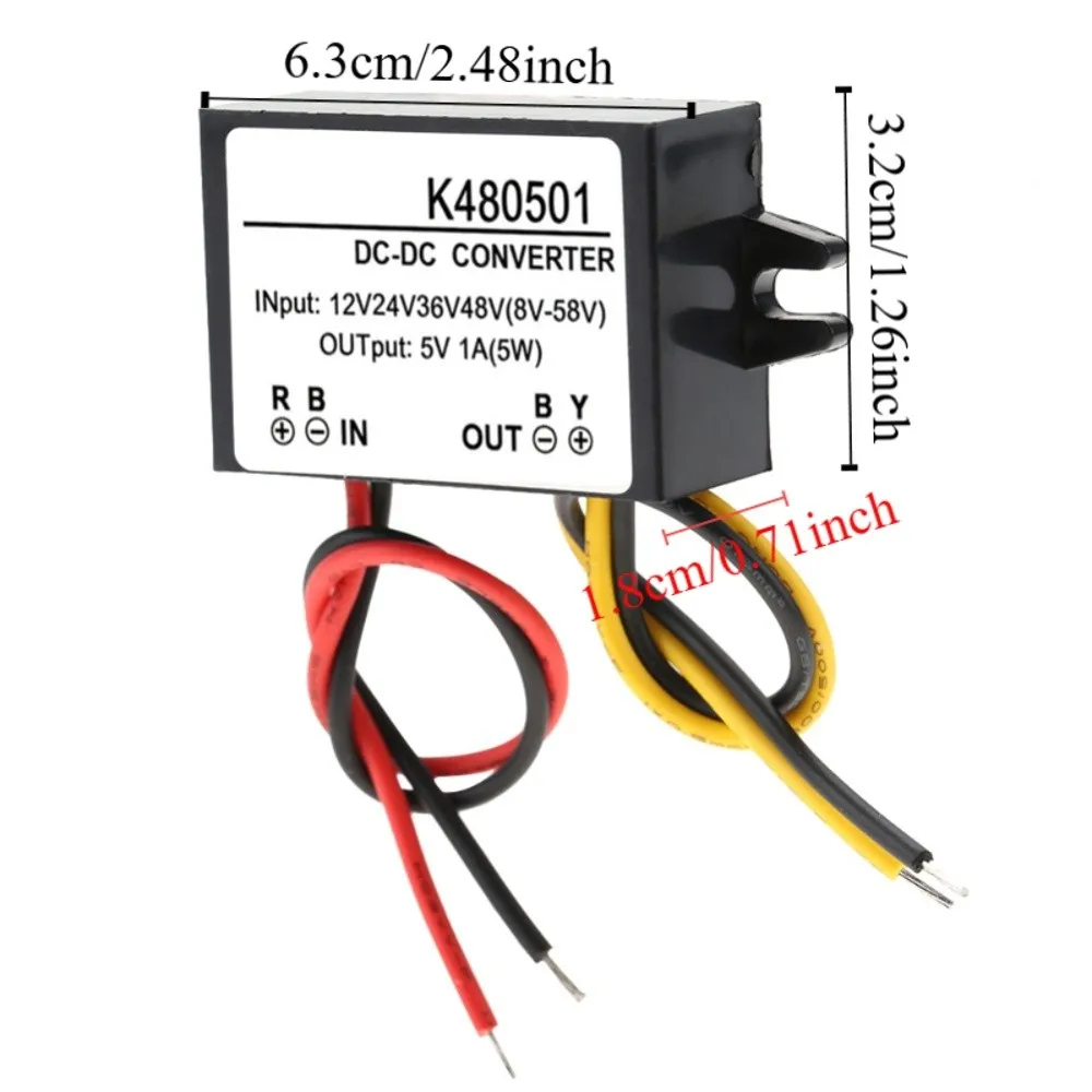 Stable 12V/24V/36V/48V To 5V DC-DC Converter 1A Output 5W Power Supply Module Voltage Module Step Down Power Supply