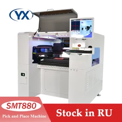 Stock in EU Electronic Components Making Machine 8 Heads LED Chip Mounter Machine with Full-automatic Feeders and HD Cameras