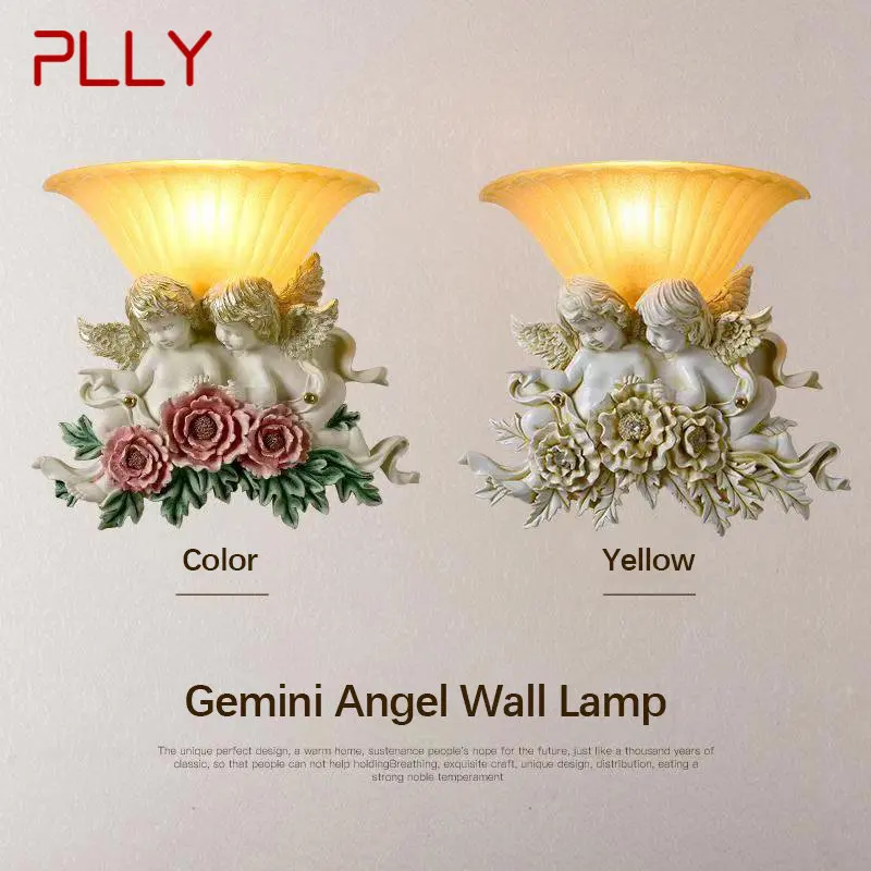 

PLLY Modern Angel Wall Lamps Vintage LED Creative Resin Sconce Light for Home Living Room Bedroom CorridorDecor