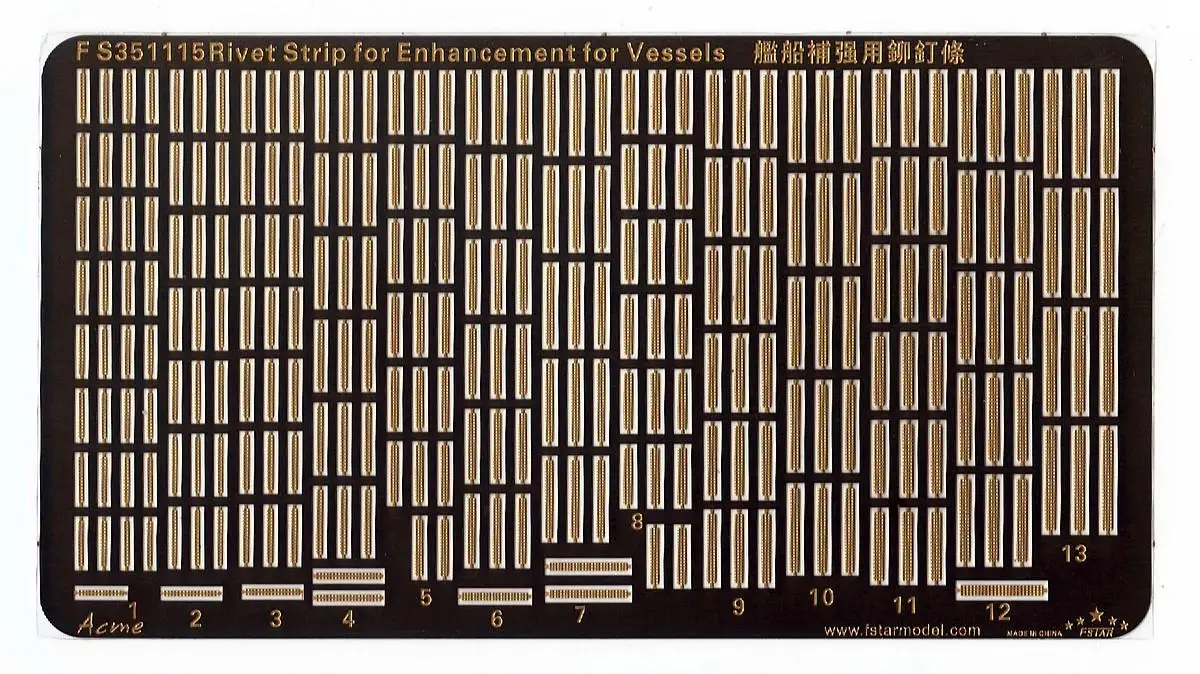 Five Star FS351115 1:350 Rivet Strip for Enhancement for Vessels