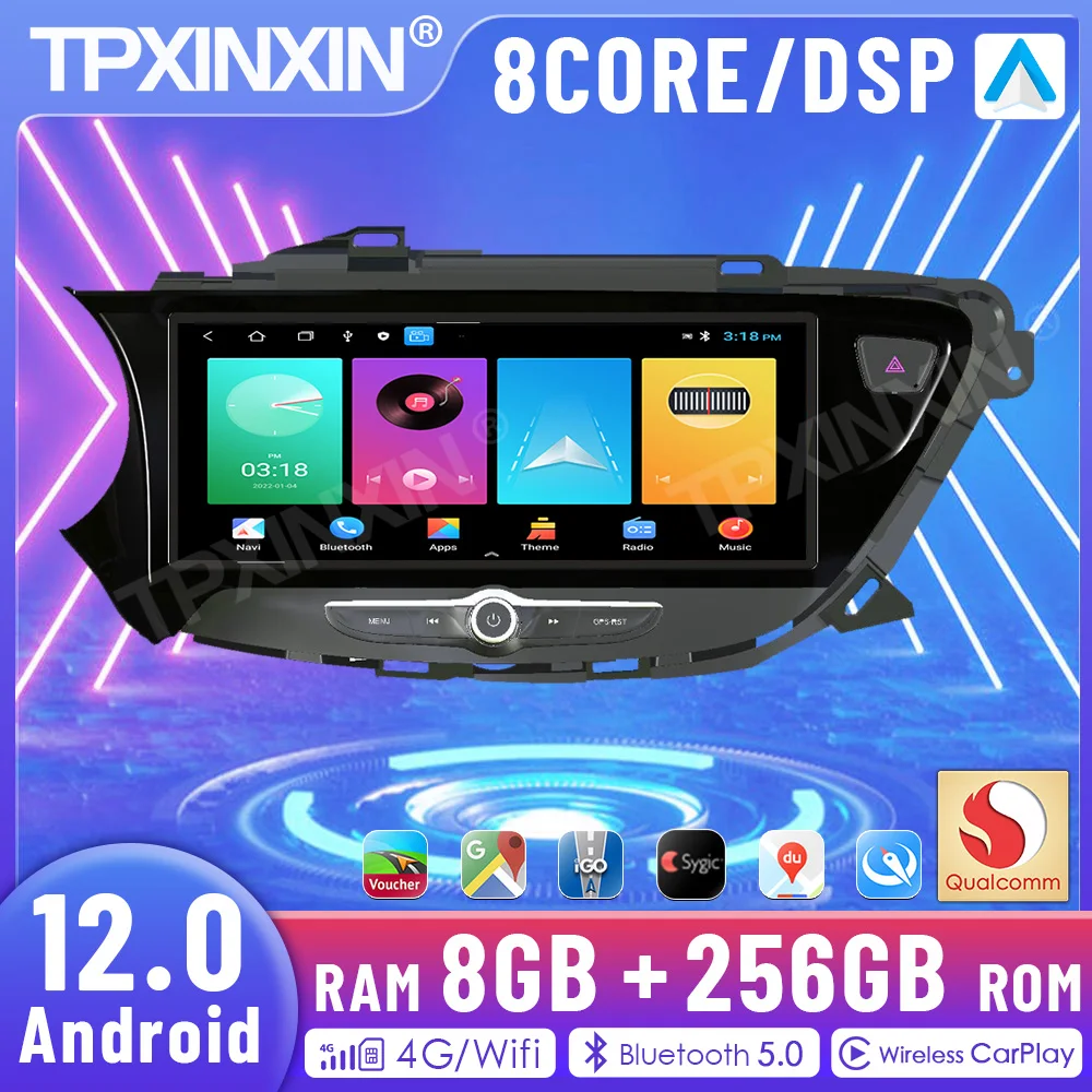 2 Din 12.3INCH For Buick Enclave 2014-2017 Radio Android 12.0 8+256G Car Multimedia Stereo Player GPS Navigation Auto Head Unit