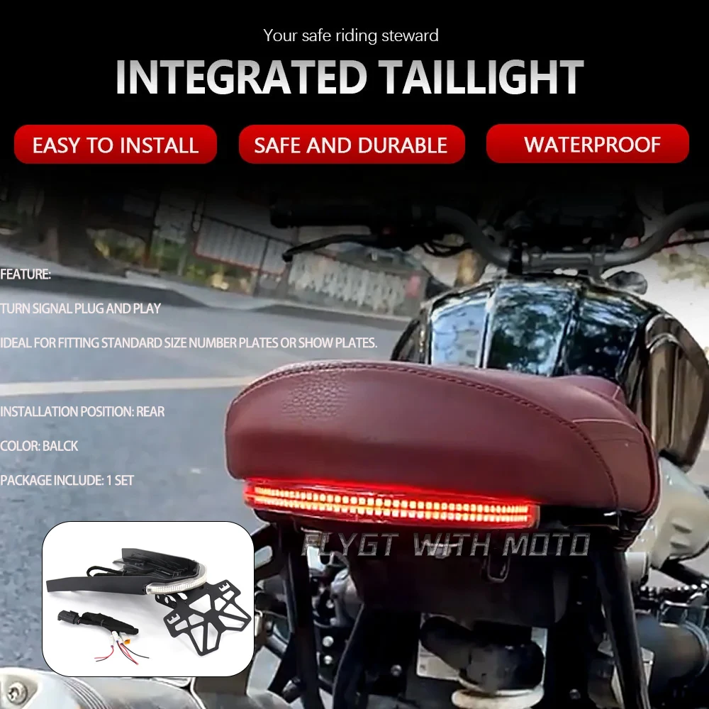 New For BMW R NINE T NINET RNINET RNINE T Scrambler Motorcycle License Plate LED Urban Turn Signal Holder Brake Tail Rear Light