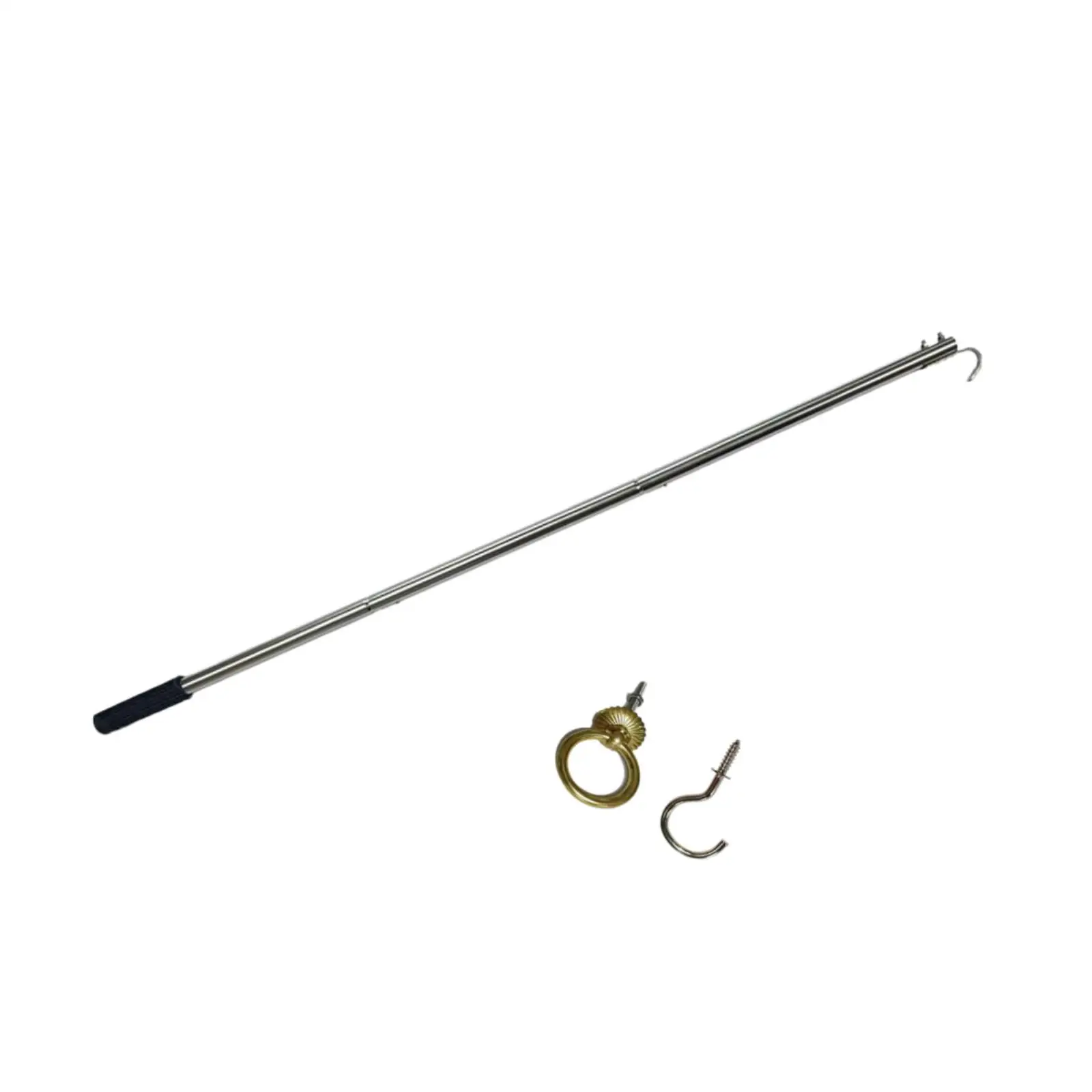 Ladder Pull Down System Kit Parts Cord Ropes Attic Stairs Pull Down Reach Rod Tool Professional Repair Parts Stainless Steel