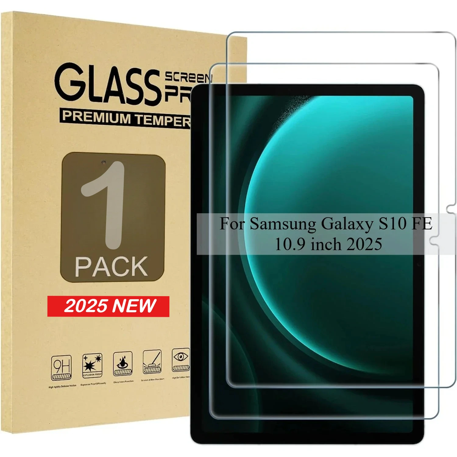 

Защитная пленка из закаленного стекла 9H HD для Samsung Galaxy Tab S11 S10FE 2025 S7 S8 S9 FE 11 дюймов A7 S6 Lite Tab A11 A 10.1 A8 A9Plus