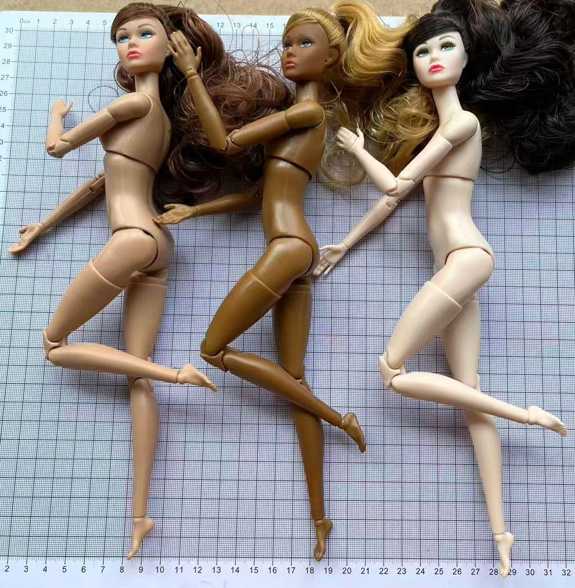 

Poppy Parker Good Makeup Head With Beige Super White Coffee Yoga Slim Doll Body 1/6 Doll Figures Collective Toys