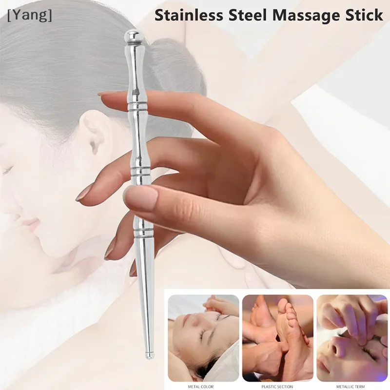 Stainless Steel Manual Acupuncture Pen Deep Pressing Point Massager Tool For Body Relaxing Massage Relief Pain Therapy Stick