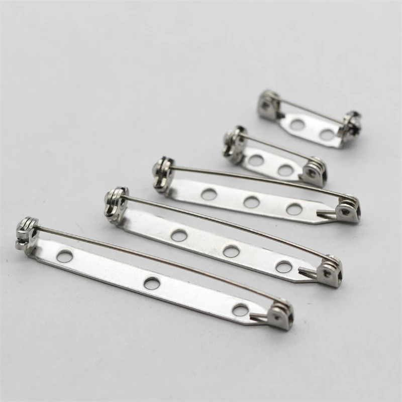 BoYuTe (100 Pieces/Lot) 316 Stainless Steel Safety Pins Brooch Base Hand Made Materials Diy Jewelry Accessories and Components view 3