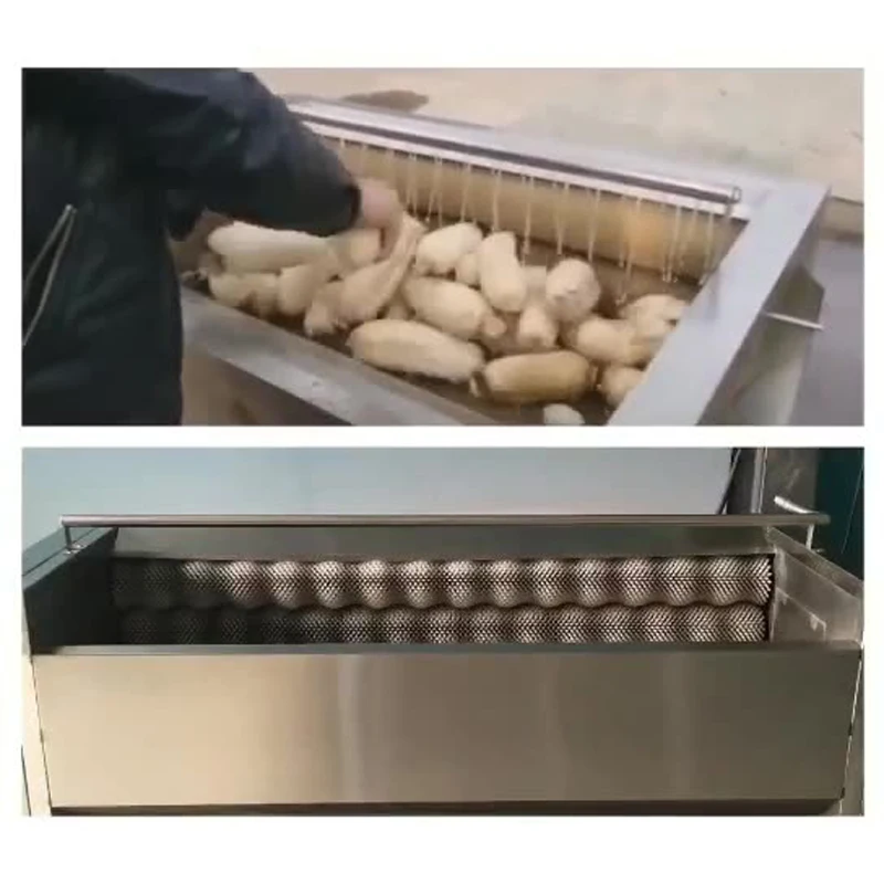 Potato peeling machine commercial cleaning ginger sweet potato taro lotus root fully automatic stainless steel brush peeling mac