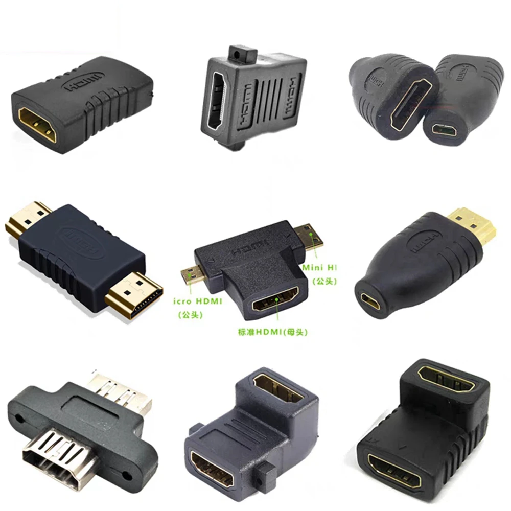 Micro HDMI female to standard HDMI male adapter high-definition pair link testing adapter