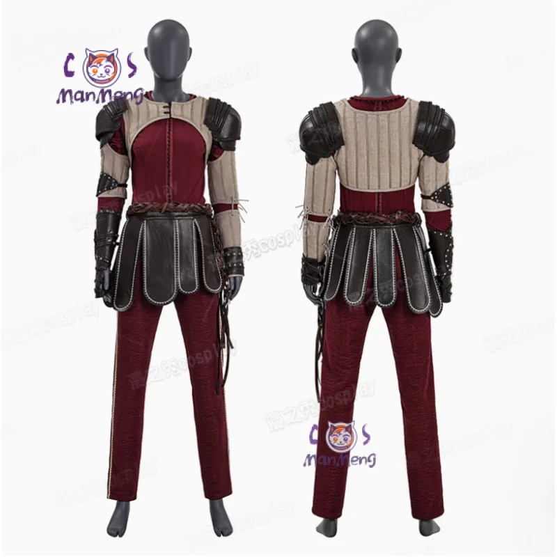 

How to Train Your Dragon Astrid cospaly costume Halloween Women Fantasy Uniform Pants Shoulder Armor Belt Coat Leather Skirt Set