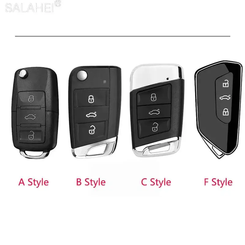 Car Key Case Cover Shell For VW Volkswagen Magotan Golf 8 7 MK7 Tiguan Passat MK2 Skoda Octavia Kodiaq Seat Leon Altea Accessory