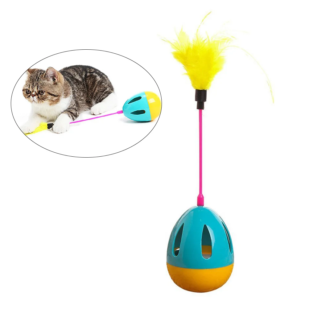 Telescopic Cat Toys Interactive The Tumbler Teaser Kitten Play Ball Pet Teasing