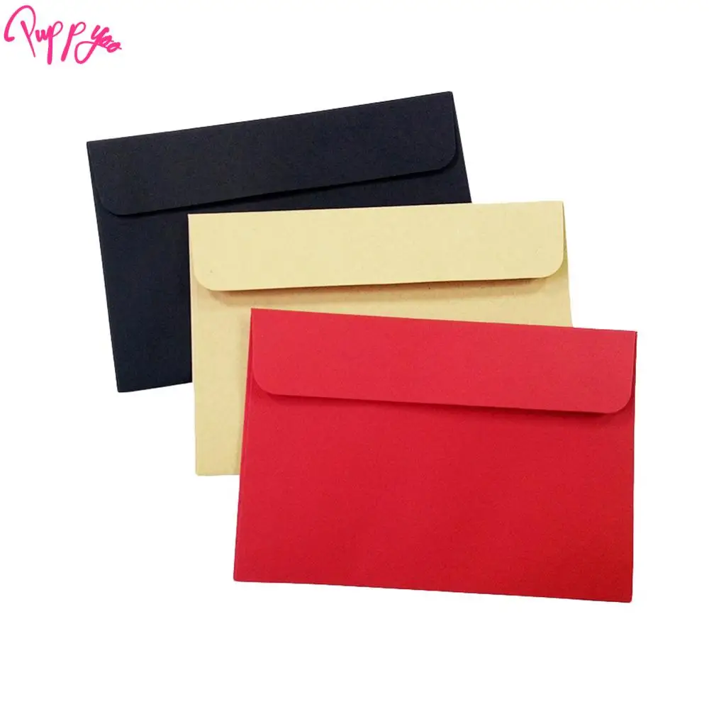 Black Red European Style For School Office Business Kraft Paper Paper Envelopes Letter Supplies Gift Card Envelope Envelopes
