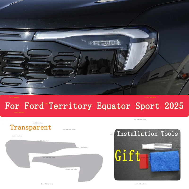 

Для Ford TERRITORY 2025 Equator Sport автомобильная внешняя фара против царапин передняя лампа прозрачная защитная пленка из ТПУ наклейка
