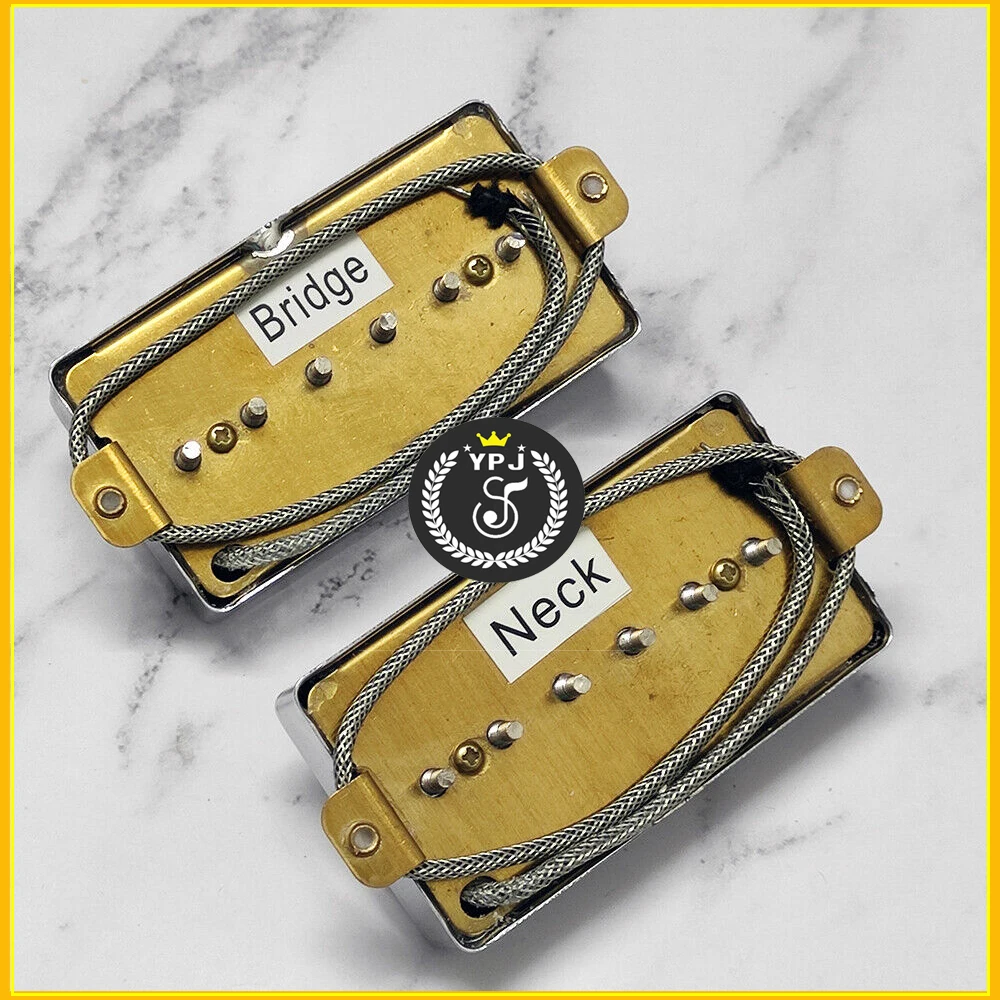 1 SET P90 For Electric Guitar Pickup Alnico 5 Single Coil Set Humbucker Size P 90 Pickups Neck And Bridge Guitars Parts