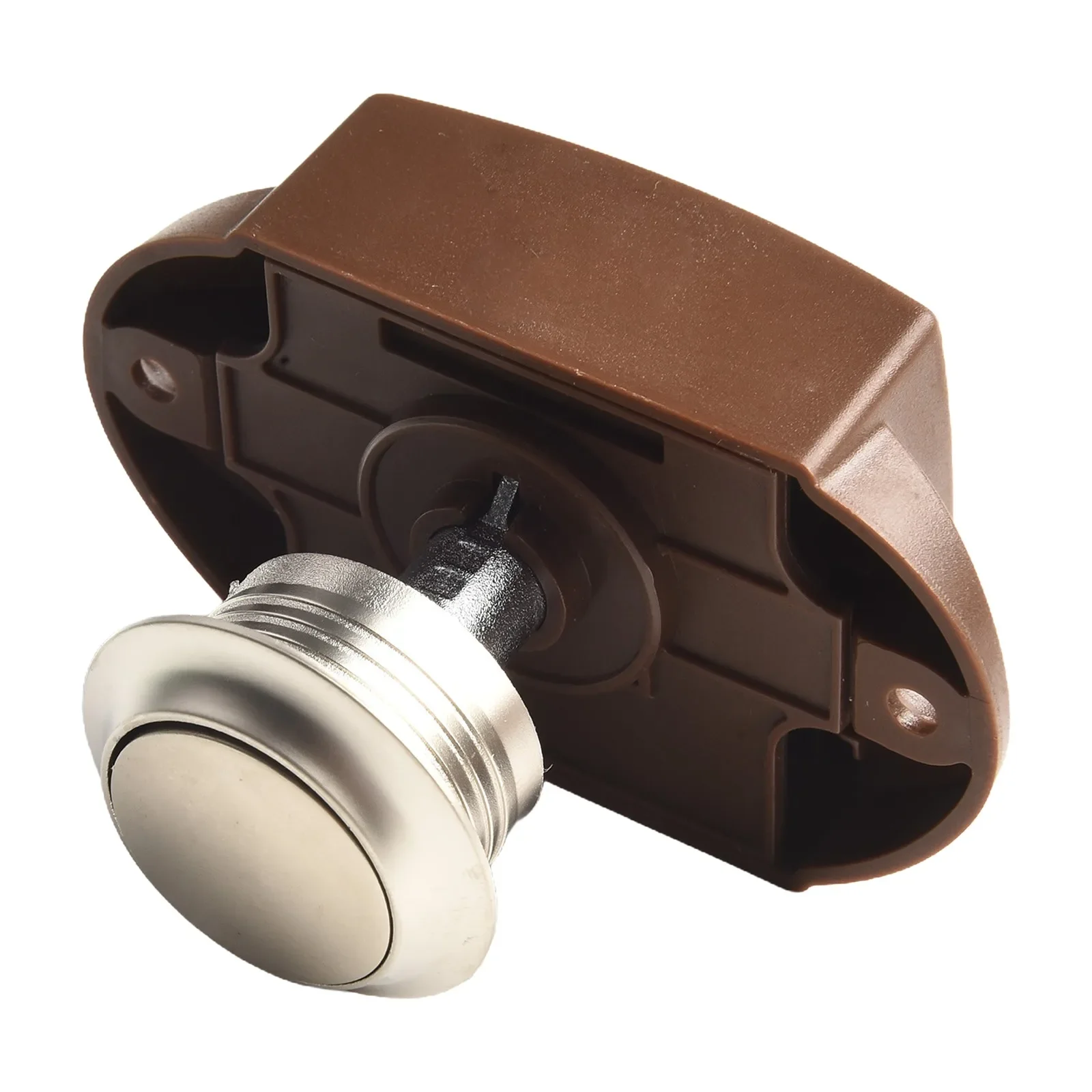 Lock For RV Push Button Lock Furniture 15mm-20mm ABS Lock Housing Beautiful Appearance Color Elegant Matt Nickel