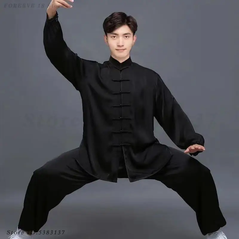 Men Women Tai Chi Suit Chinese Style Kung Fu Wushu Costumes Martial Arts Uniform Performance Jacket Pants Yaga Exercise Clothing