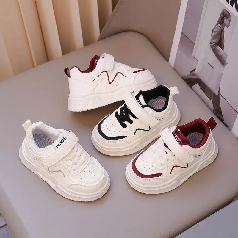 

Kids Sneakers Lightweight Non-Slip Sports Shoes for Baby 2025 New Trendy Boys Girls Running Shoes Soft Sole Hook&loop Fashion