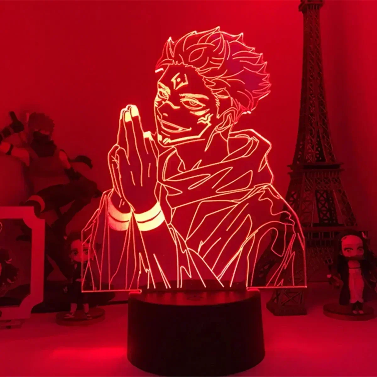Anime LED Night Light para Decoração Do Quarto, Jujutsu Kaisen, Sukuna, Yuji Itadori, Action Figures Modelo, Abajur, Presente de Aniversário