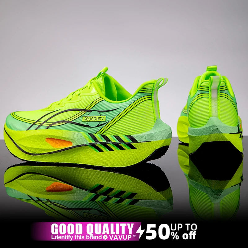 أحذية الجري الرجالية من الكربون، أحذية رياضية ماراثون رياضية قابلة للتنفس وخفيفة الوزن للنساء، أحذية رياضية مريحة مضادة للانزلاق #4