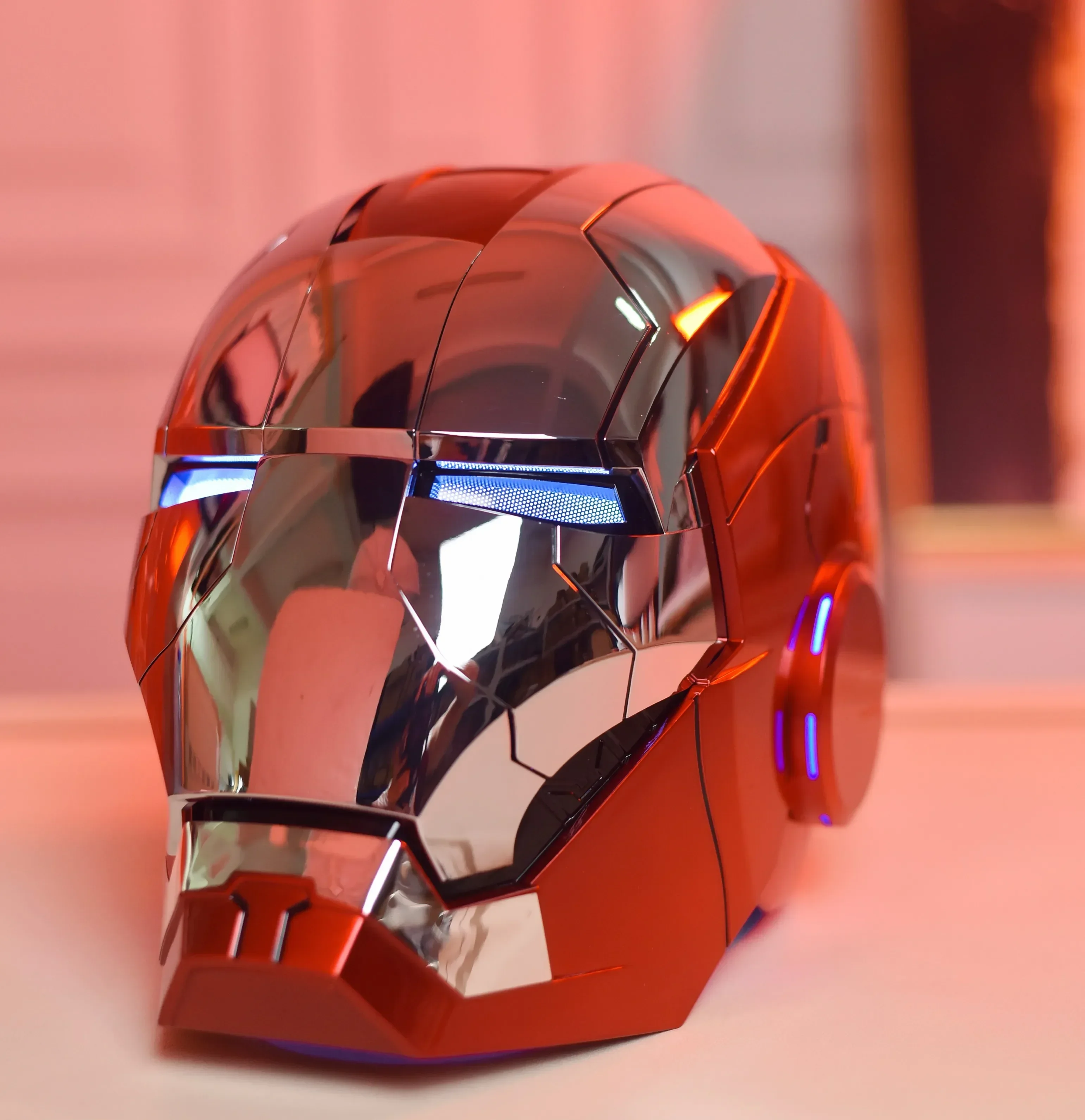 in stock AutoKing 6.0 Upgrade 1/1 Iron Man Mk5 Helmet Wearable and Deformable English Voice Controlled Multi Control