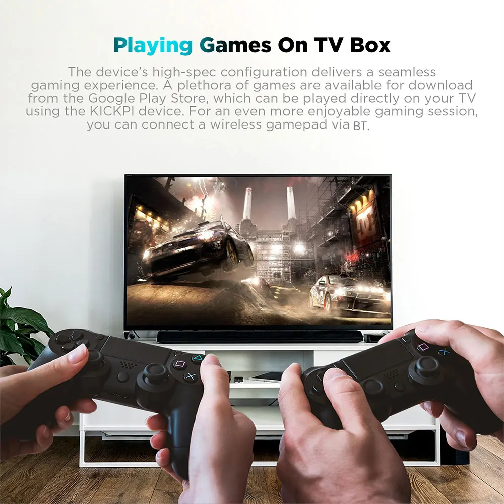 KICKPI KP1 Google Netflix TV Box Android 12 Amlogic S905Y4 مشغل الوسائط 4K Set Top Box Android 12.0 2G32G AV1 2.4G&5G Wifi BT5.0