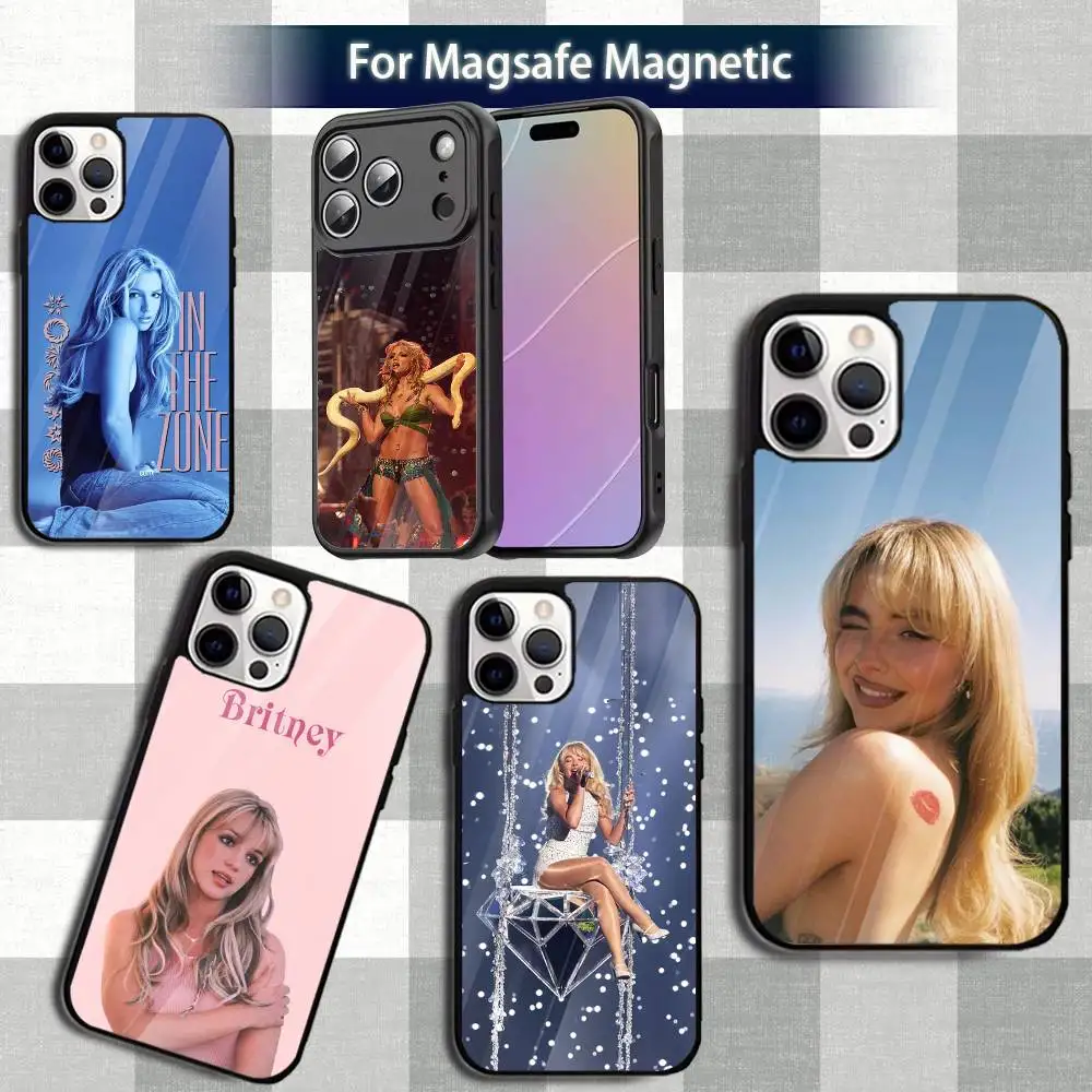 

B-Britney Singer S-Spears Phone Case For iPhone 13,12,15,17,11,16,14,Pro,Max,Plus,Mini,Magsafe,Magnetic Wireless Charging Case