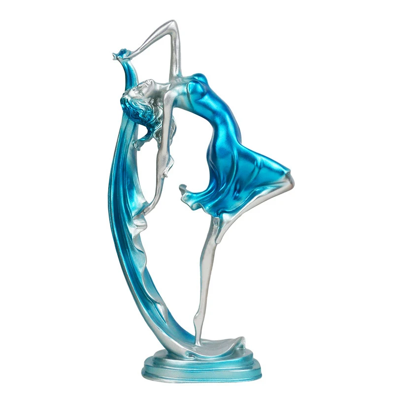 

CREATIVE DANCING GIRL FIGURINES ORNAMENTS HOME DECORATION ACCESSORIES ELEGANT LADY SCULPTURE DESK DECOR WEDDING GIFTS FURNISHING