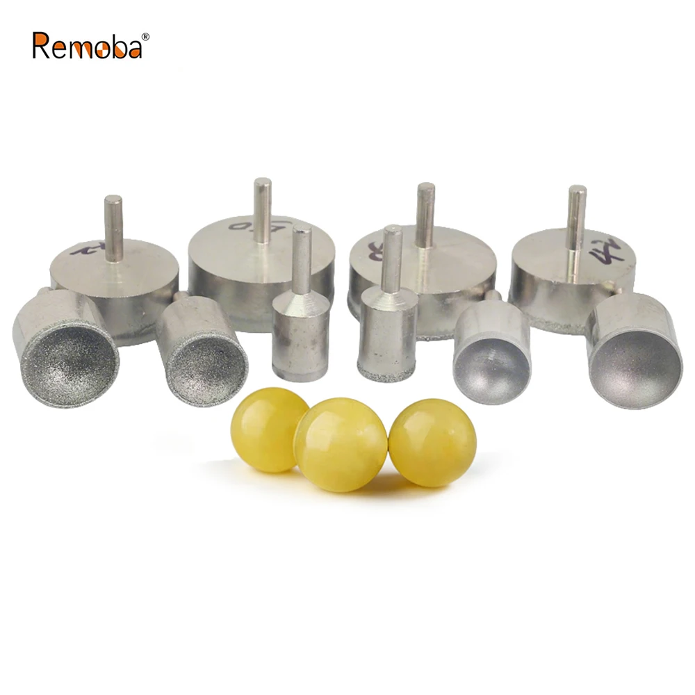 Dia. 3-50mm Diamond Grinding Head Concave Wheel for Bead Forming Rounding Finishing 6mm Shank Mounted Point Drill Tools