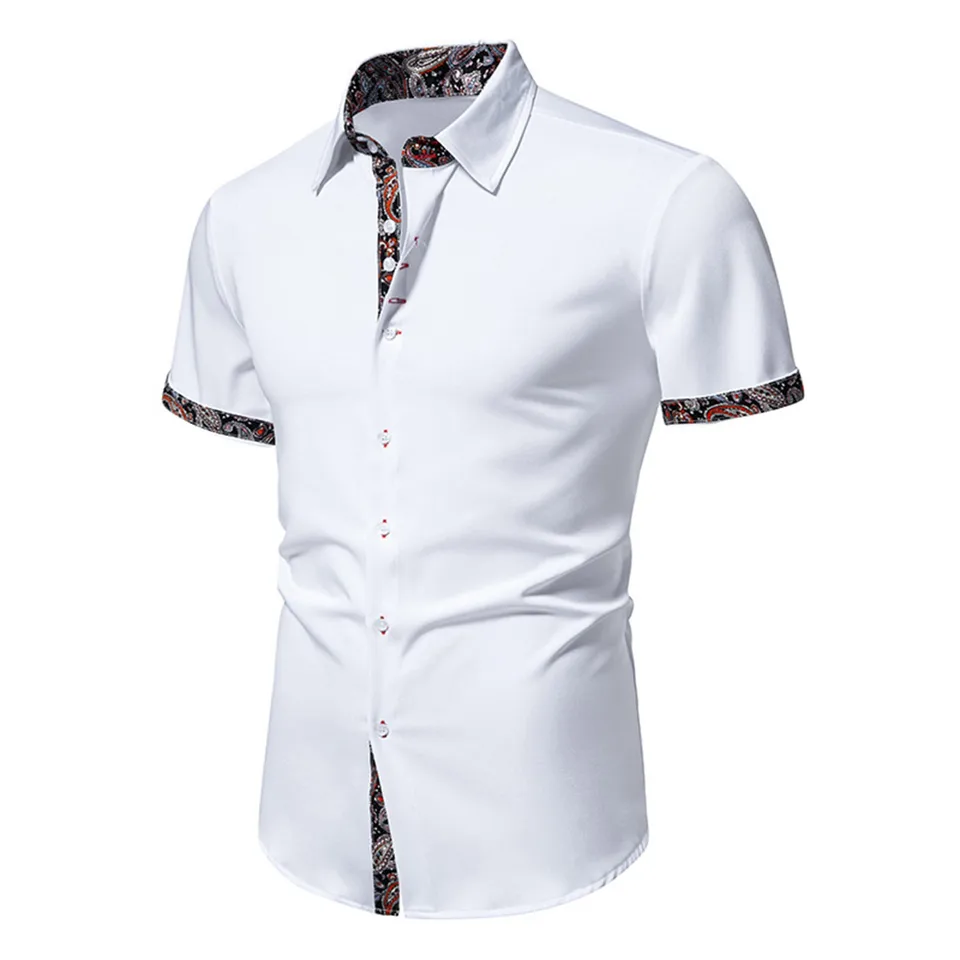 Slim Casual Paisley Print Shirt for Men