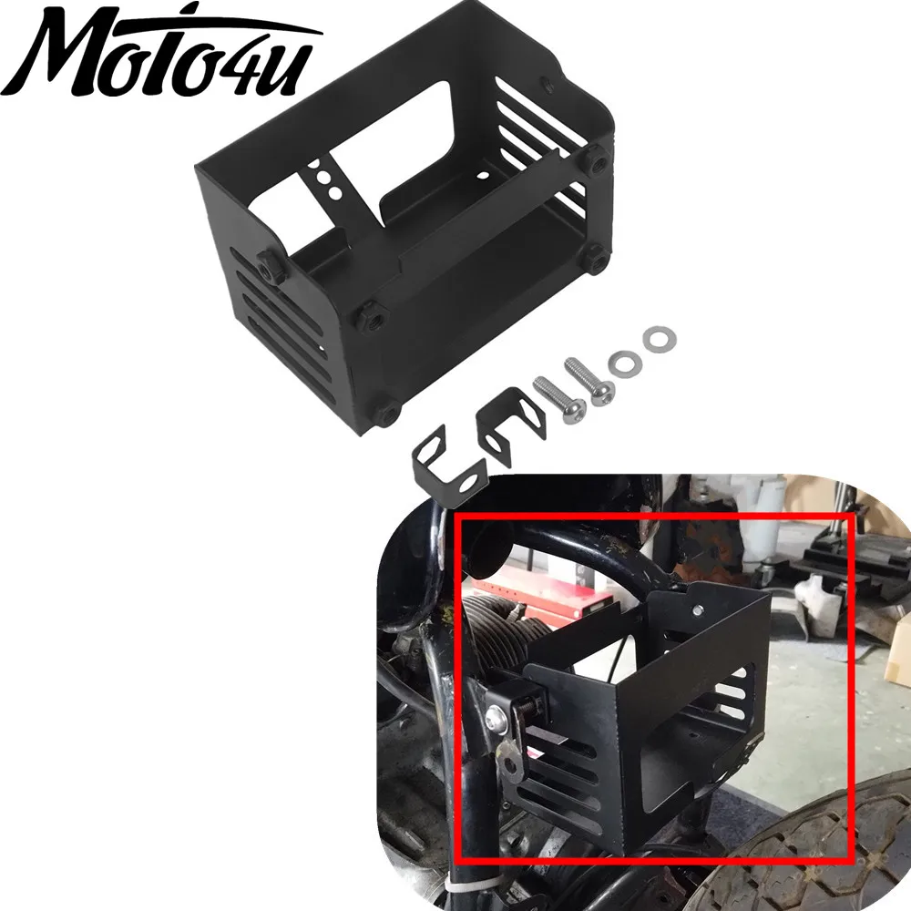 Motorcycle Monolever Battery Box Holder Stainless Steel For Rear Mounting-show For BMW R65 R80 R100