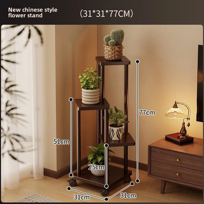 Indoor Plant Stand Floor Ladder Style Multi Tier Balcony Shelving Movable Pot Rack Plant Stand Outdoor Plant Rack Plant Stands