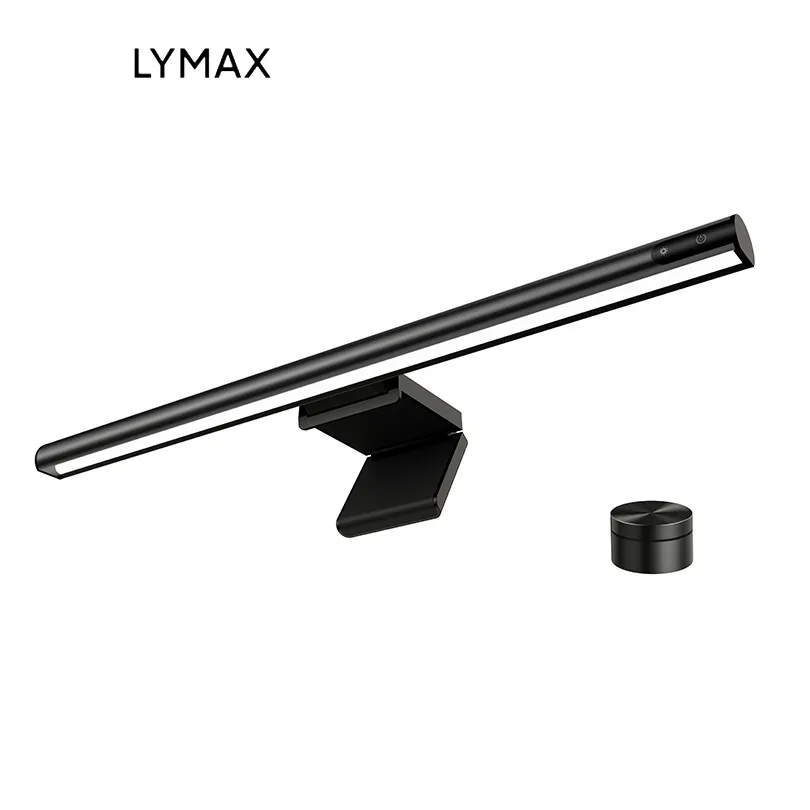 LYMAX 책상 램프 스크린 바 디스플레이, 걸이식 조명, 눈 보호, PC 컴퓨터 모니터 라이트 바, 무선 리모컨