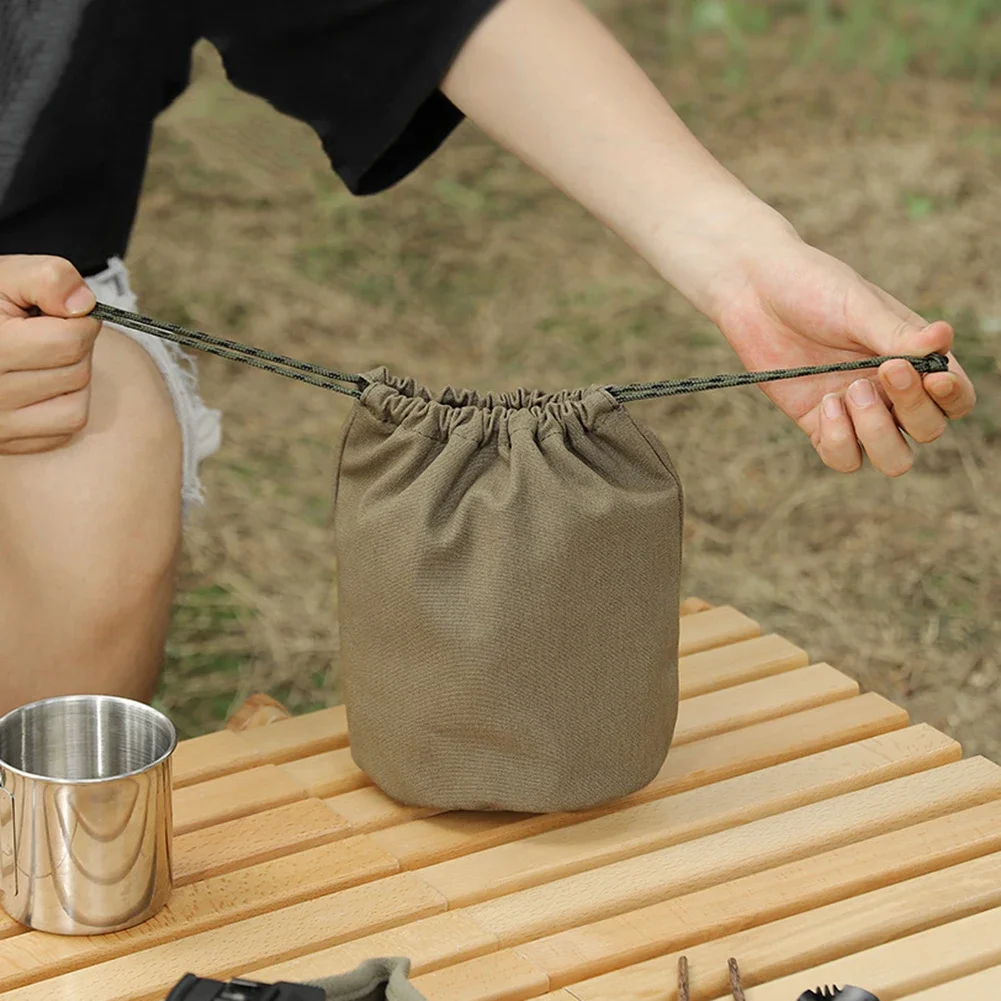 

Outdoor Camping Cutlery Storage Bag With Compartment Sundries Storage Bag Camping Cooking Supplies 20*15cm Portable Outdoor Tool