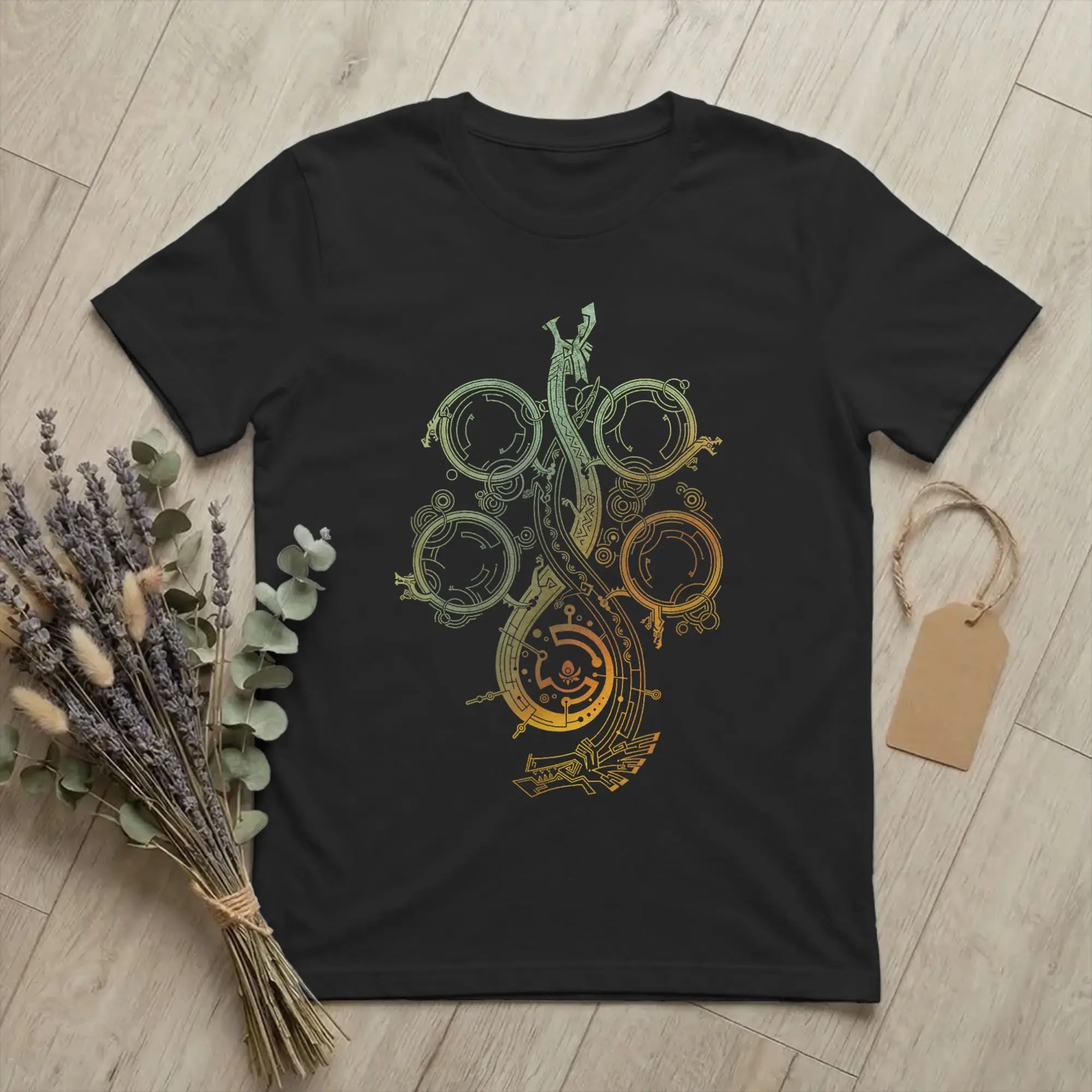 Monster Hunter Wilds Symbol T Shirts Men's Cotton Novelty T-Shirt Round Neck Video Game Tees Short Sleeve Tops 4XL 5XL