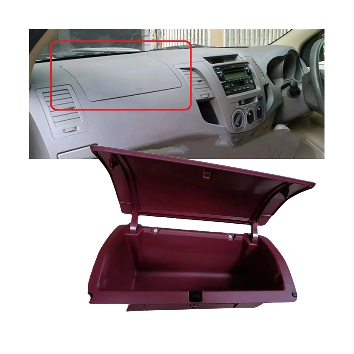 LHD Interior Box Upper Set 55441-0K010 55042-0K020 for Toyota Hilux Vigo Sr5 Mk6 Mk7 2002-2014