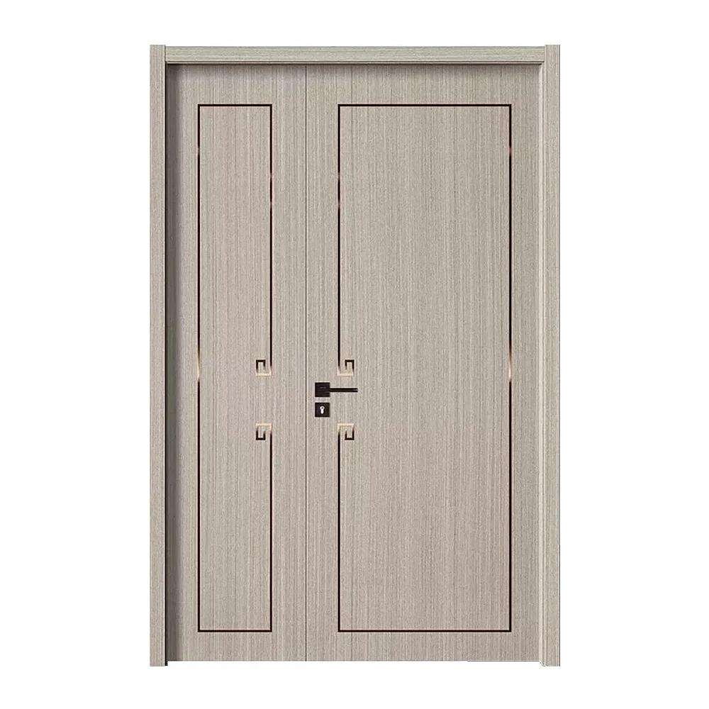 Puerta de madera de Diseño Popular, puerta de WPC compuesta de madera, impermeable, económica, para interiores del hogar, habitación