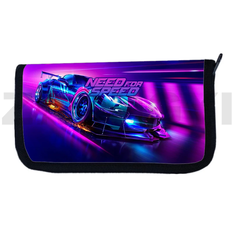 Teenager 3D Need for Speed Wallet with Zipper Men Anime NFS Coin Purse Vintage Canavs Handbags Women Bags Clutch Money Bag 2022