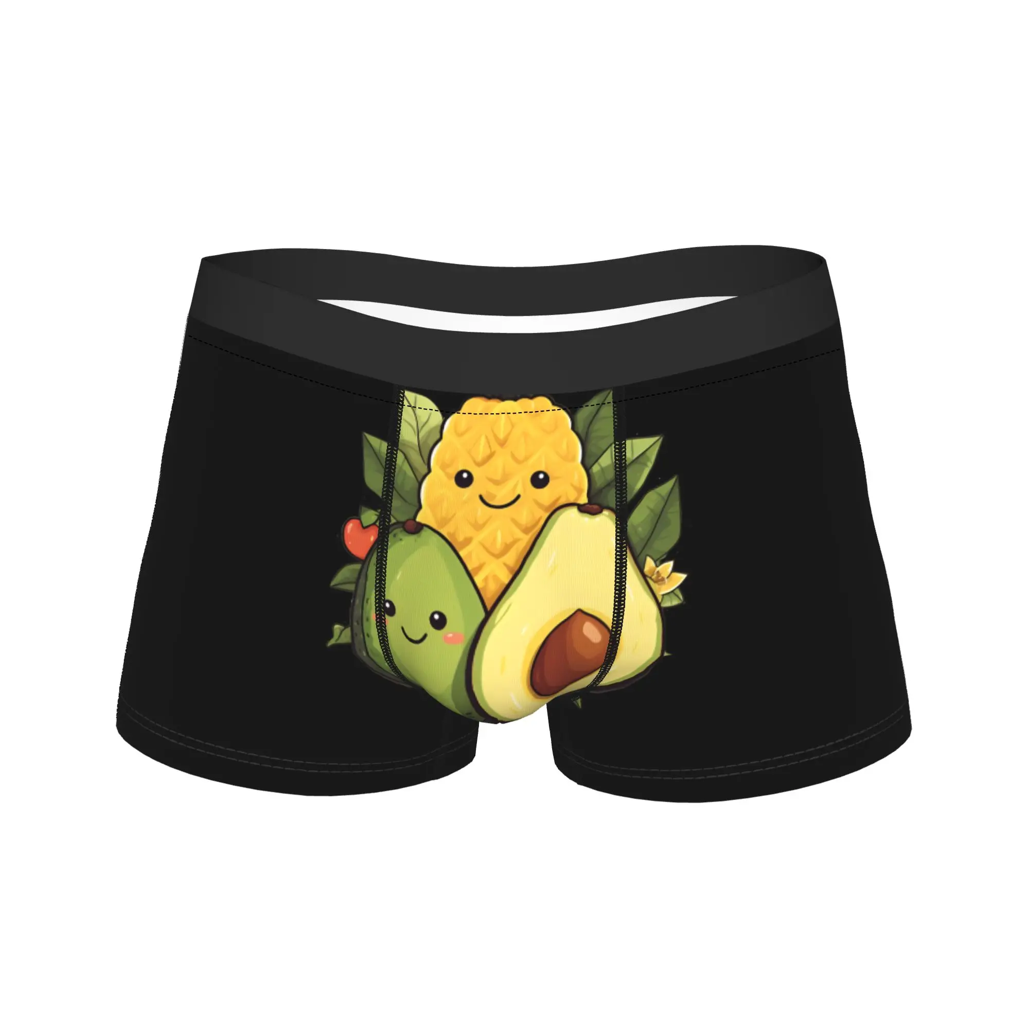 

Cute Avocado Underwear Men Panties Custom Soft Trend Boxer Shorts Hot Sale Boxer Brief Plus Size