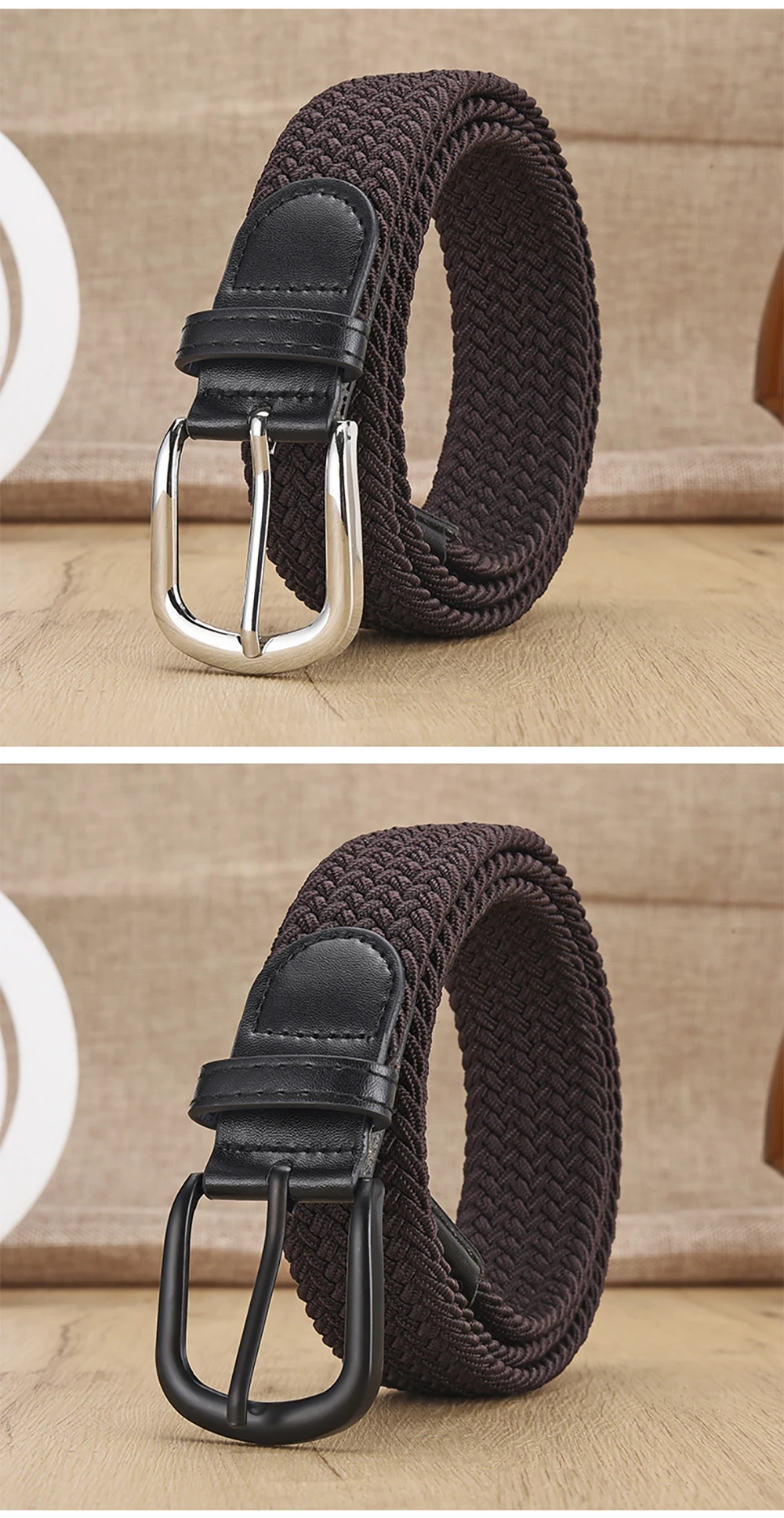 Herrengürtel, lässig, gewebt, elastischer Gürtel, Outdoor-Sport, Damengürtel, kein Stanzen erforderlich, Klettern, Arbeitsgürtel für Männer und Frauen, modisch – Detail 11