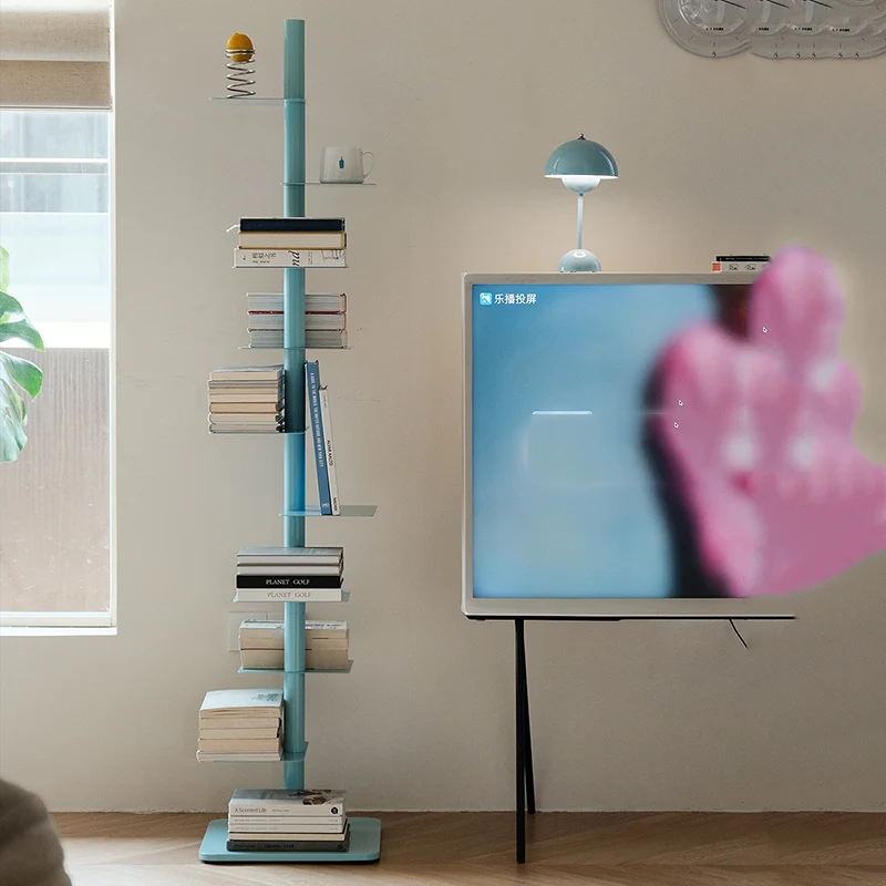 خزائن الكتب الدائمة البسيطة ركن المكتب الفن الجمالي خزائن الكتب على الأرض رفوف المجلات تصاميم أثاث فريد من نوعه Estante Livros #6