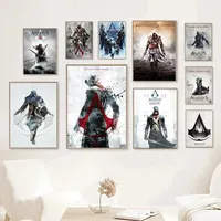 1pc Game Assassin S Creed Poster Stickers Home Decor Aesthetic Art Mural Room Decor Digital Painting Living Room Bar