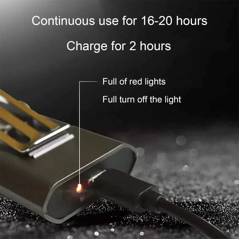 Mini farol LED com USB recarregável, aba impermeável do chapéu, aba do chapéu, Mini Clip Light