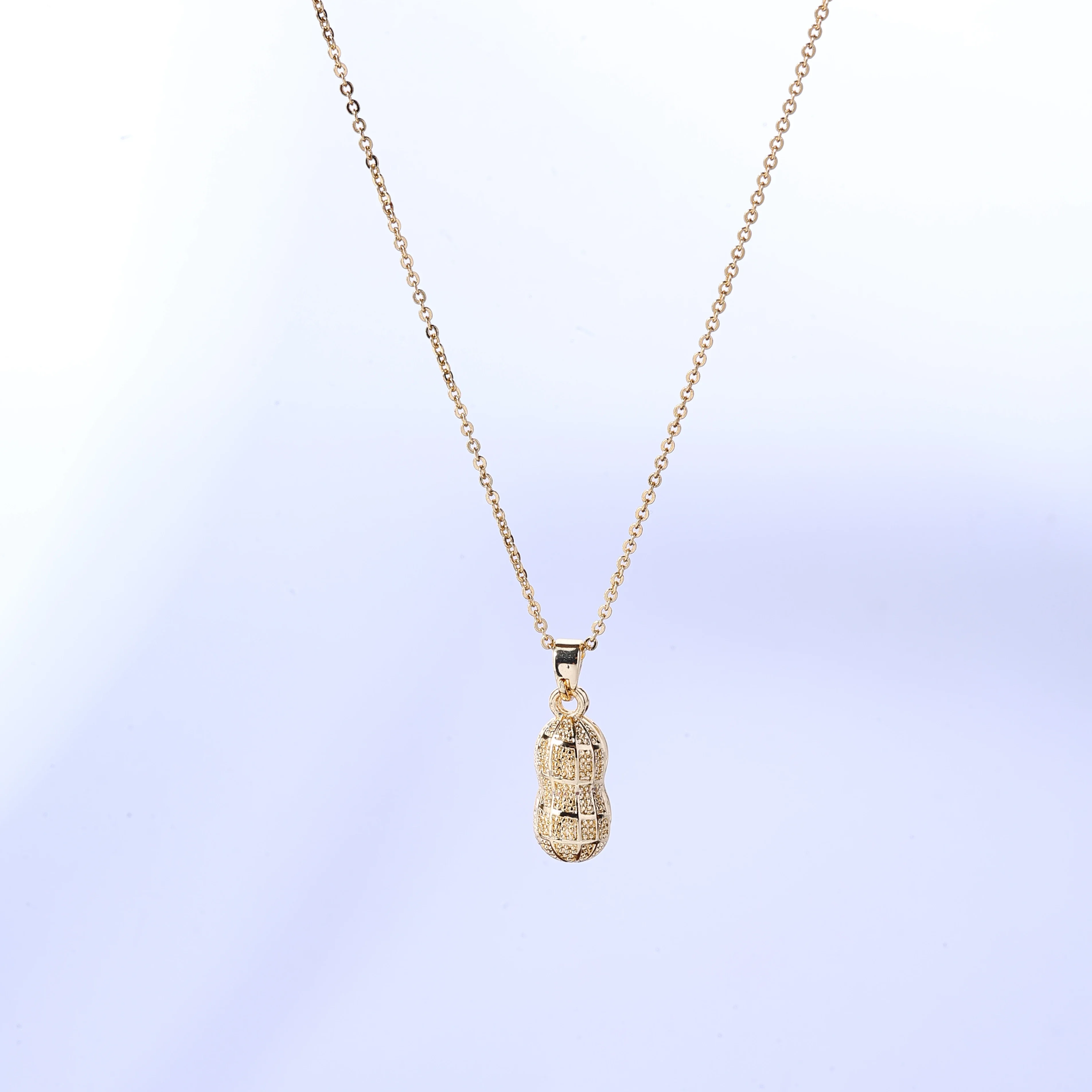 

Light luxury peanut necklace for women, 2025 new trendy collarbone chain, niche design, high-end sense, simple accessory pendant