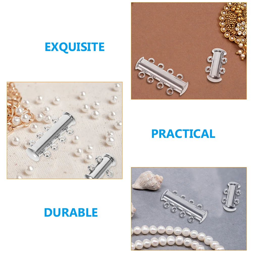 

2Pcs Compact Necklace and Bracelet Clasps Jewelry Making Supplies Extend Chain Length Accessories Necklace Connecting Clasp