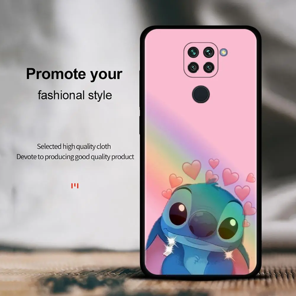 Cartoon Bling Rainbow Stitch For Xiaomi Redmi Note 13 12 11 9 8 10 Pro Max 9T 9S 10Lite Case for REDMI 9 8 9C 9A 8A Cover