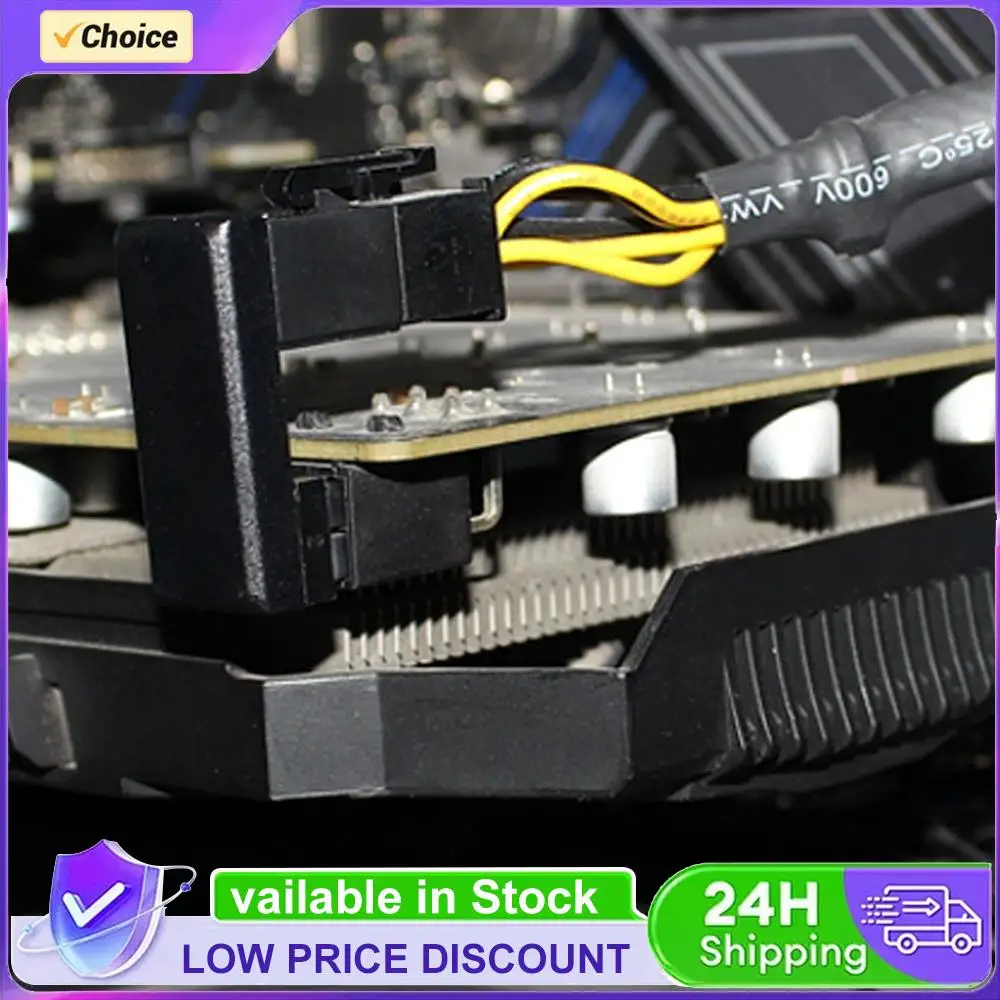 

Turn Connector 8 Pin Power Adapter Board 6 Pin GPU Power Connector 180 Degree Angle for PC Computer Graphics Card