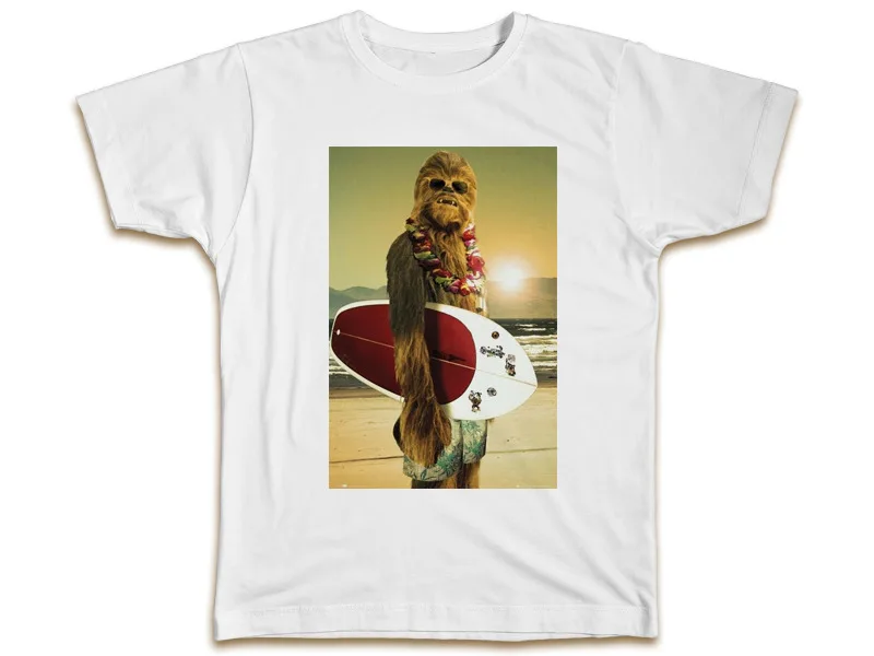 Chewbacca Surfing T-Shirt - Funny  Top Cool Birthday Present Gift Dad High Quality 100%Cotton Short Sve